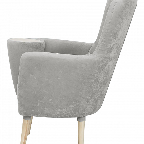 Кресло отдыха Гуччи PLUSH SILVER левое