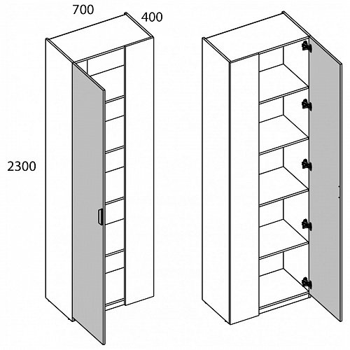 Шкаф MODERN 1D/K70 Персидский жемчуг