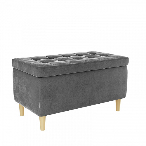 Пуф Чарли 2 графит (велюр)