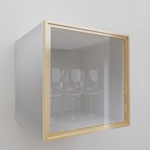 Фасад со стеклом из алюминиевого профиля 350х350