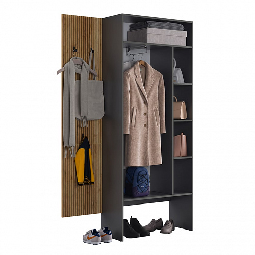 Прихожая К6 дуб крафт золотой/графит