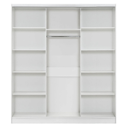 Шкаф-купе 3-х дверный 2020х590 ВАРИАНТ 5 Белый жемчуг