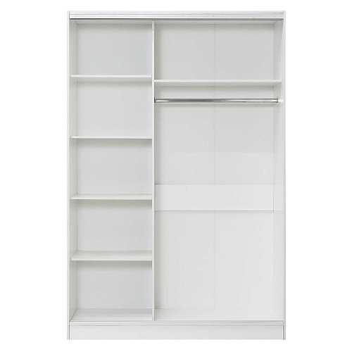 Шкаф-купе 2-х дверный 1540х590 ВАРИАНТ 3 Белый жемчуг