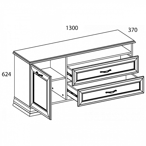 Тумба RTV 1D2SN TIFFANY Вудлайн кремовый
