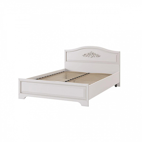 Кровать Белла 140х200 белый/джелато софт