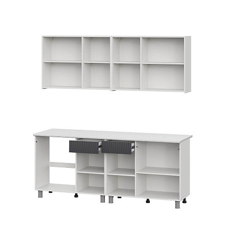 Кухня София 2,0 Белый/Бланж/Графит матовый/Антарес