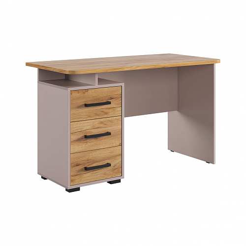 Стол компьютерный Лайт-2 кашемир/дуб крафт золотой