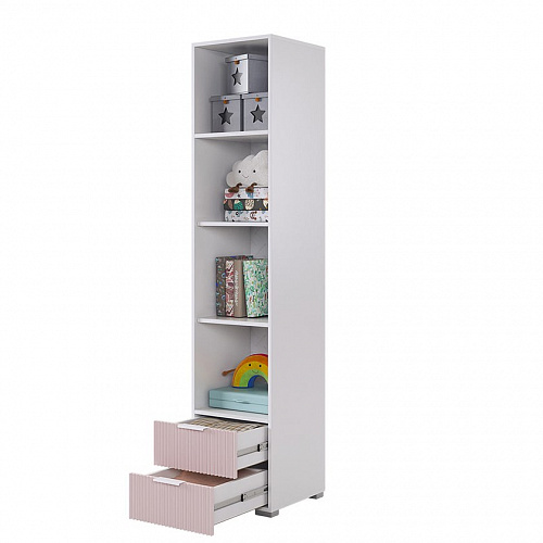 Набор детской мебели Зефир К1 белое дерево/белый муар/пудра розовая (эмаль)