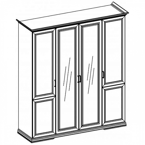 Шкаф SEVILLA 4DG/100-100Z Белый