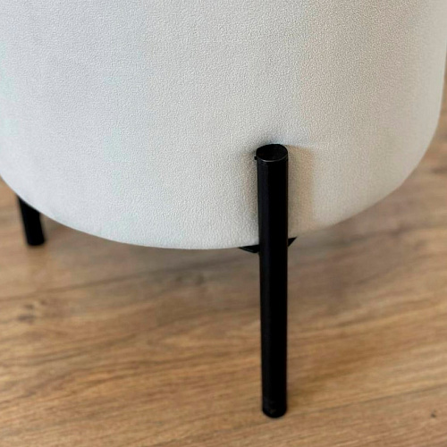 Пуф Одри галька (велюр)