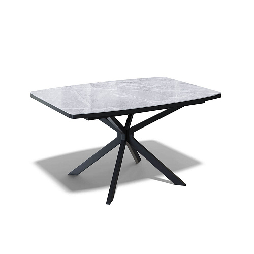 Стол обеденный Kenner BR1200 черный/керамика ITALIAN MIDDLE GRAY