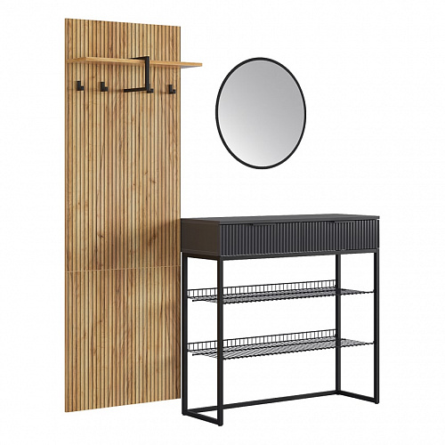 Прихожая К2 дуб крафт золотой/графит