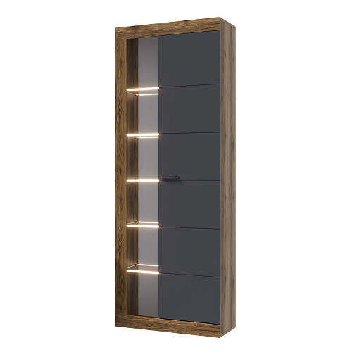 Гостиная ПРАГА №4 Дуб делано/Графит софт