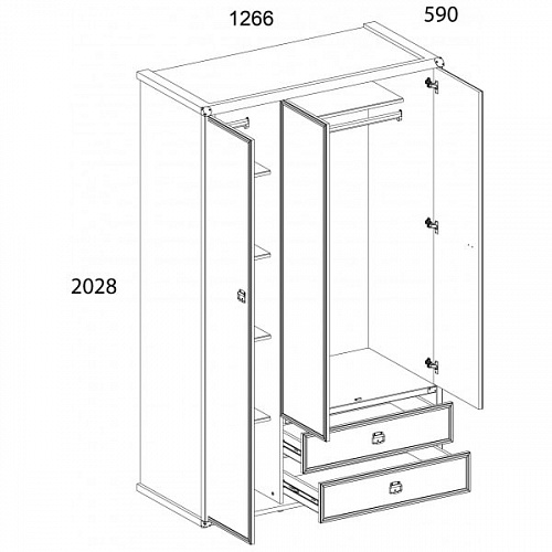 Набор детской мебели MAGELLAN №1 Сосна винтаж
