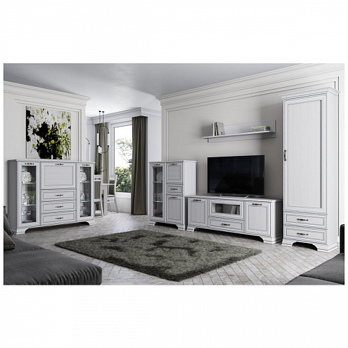 Шкаф 1D2S TIFFANY Вудлайн кремовый