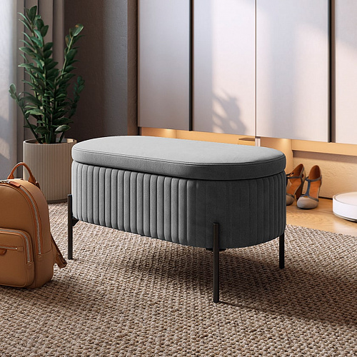 Пуф Винни графит (велюр)