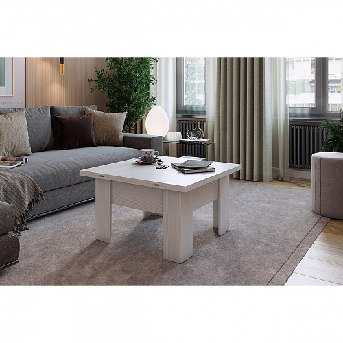 Стол-трансформер Секрет белый рамух/белый рамух