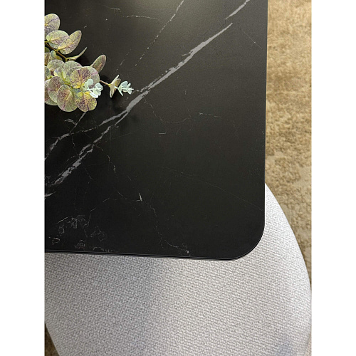 Стол обеденный Kenner DM1400 черный/керамика мрамор черный