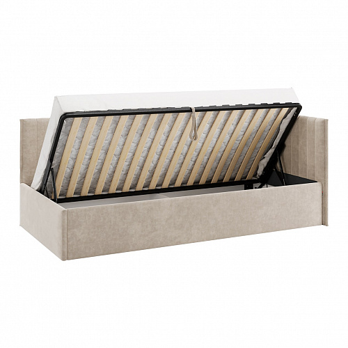 Кровать с подъемным механизмом Твикс (Тахта) 90х200 капучино (велюр)