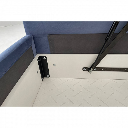 Кровать с подъемным механизмом Квест (Софа) 90х200 топаз (велюр)