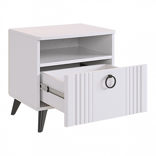 Тумба прикроватная Ева белое дерево/белый матовый