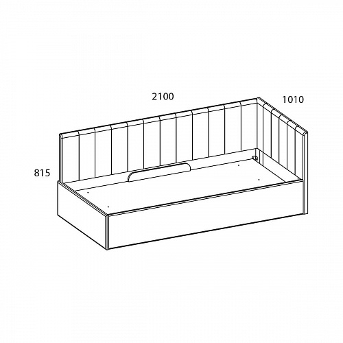 Кровать с подъемным механизмом угловая SINGLE 90 SIMPLE 5