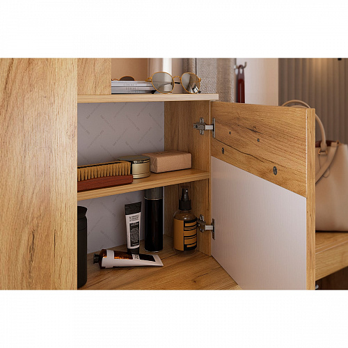 Прихожая Алекс дуб крафт золотой/белое дерево