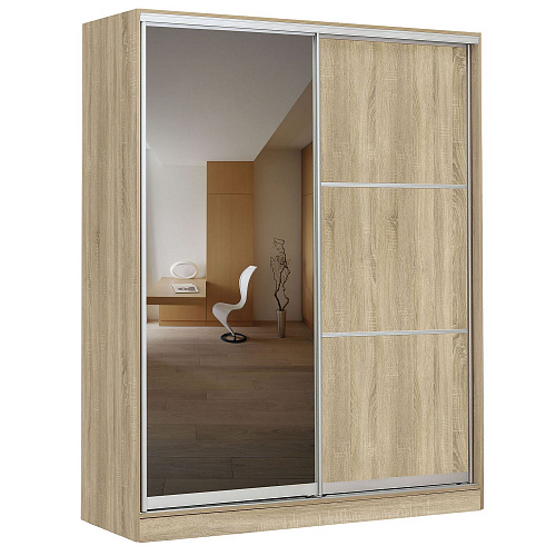 Шкаф-купе 2-х дверный 1755х590 ВАРИАНТ 4 Дуб сонома