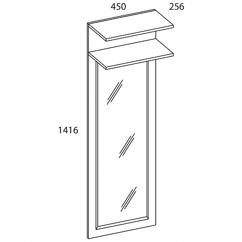 Зеркало1N OSKAR дуб Санремо