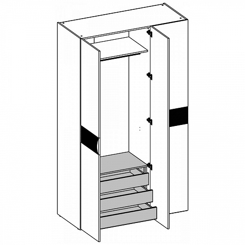 Комплект ящиков 3S SIMPLE Белый