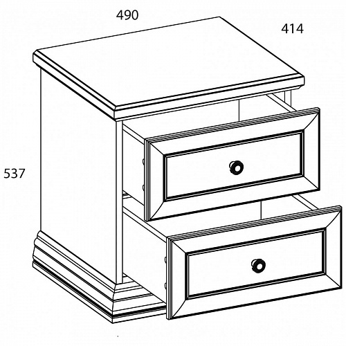 Тумба прикроватная SEVILLA 2S Белый