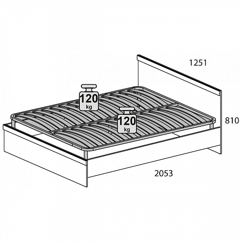 Кровать 120 OSKAR дуб Санремо