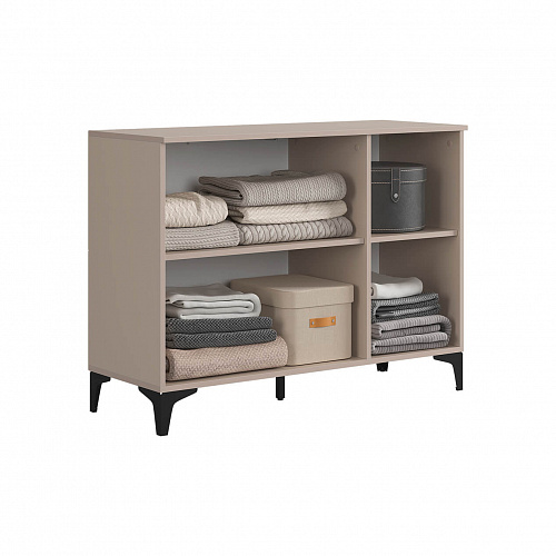 Комод Рич 3 кашемир/фрапучино матовый/черный