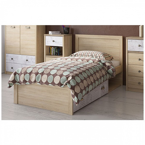 Кровать односпальная 90/D2 DIESEL дуб мадура/энигма