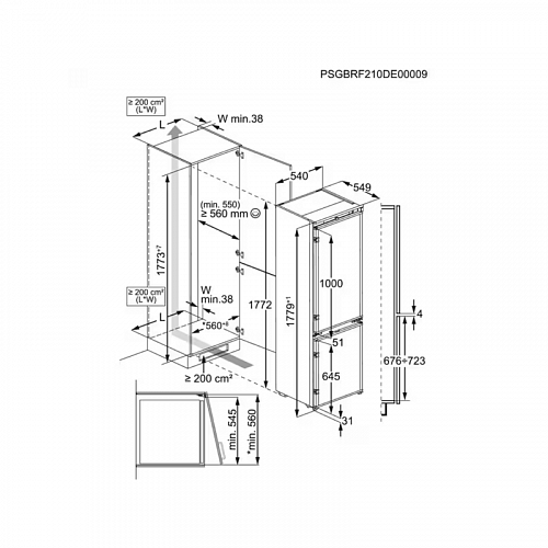 Встраиваемые холодильники  ELECTROLUX E8MNCD18S