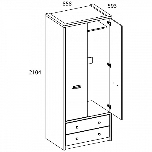 Шкаф 2DG2S/D2 DIESEL дуб мадура/энигма