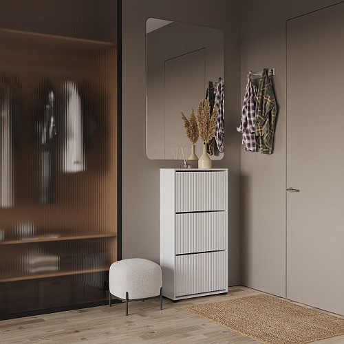 Тумба для обуви НК MOON 3 ящика Белый