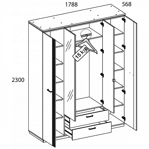 Спальный гарнитур VINATI №1 Персидский жемчуг/Амарок