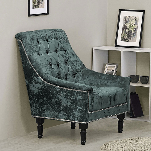 Кресло отдыха ПРАДО PLUSH DUSTY GREEN/Венге