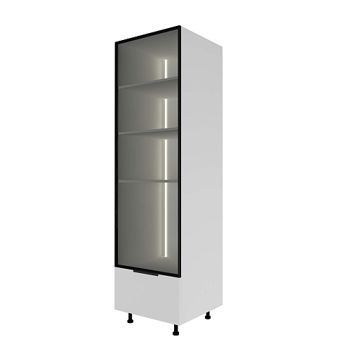 Фасад со стеклом из алюминиевого профиля (ПнС600) 596х1678мм