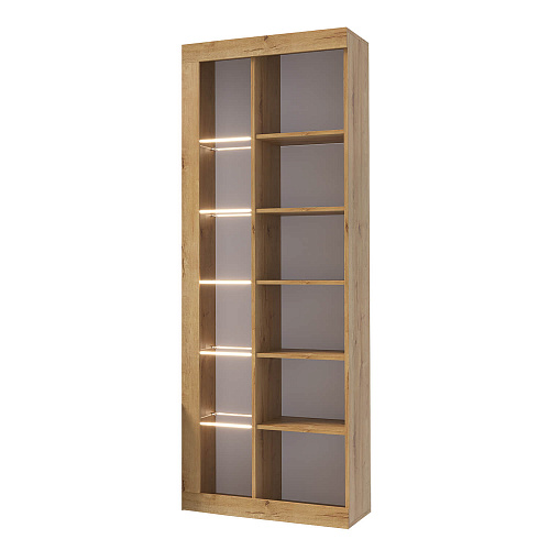 Гостиная ПРАГА №5 Дуб вотан/Черный глянец