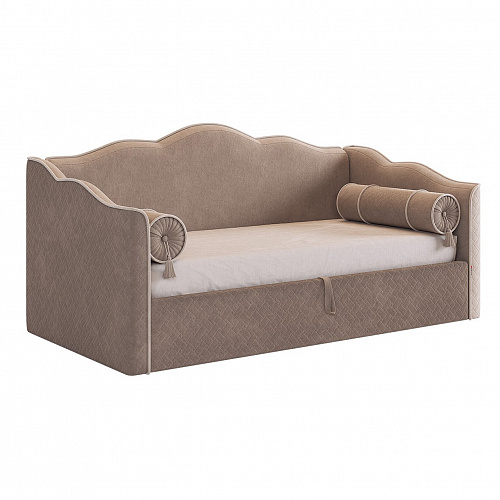 Кровать-софа Лея К1 90х200 латте (велюр)/крем (велюр)