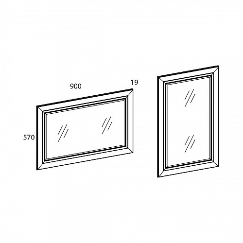 Зеркало SEVILLA 90 Белый
