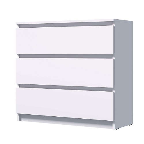 Комод ВЕГА 3Я Белый гладкий