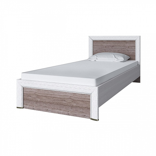 Кровать односпальная 90 OLIVIA Вудлайн крем/дуб анкона