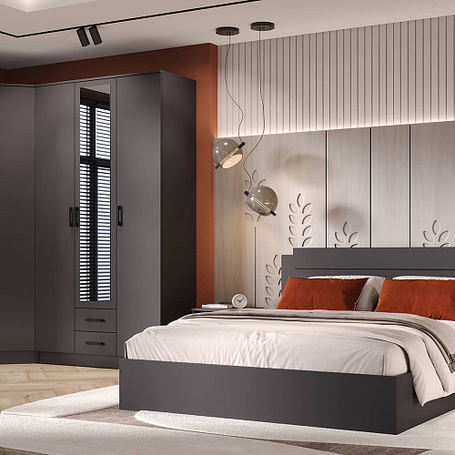 Кровать Эко 1400х2000 Графит