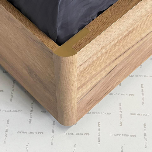 Кровать с подъемным механизмом Адам 160х200 дуб крафт золотой/белоснежный