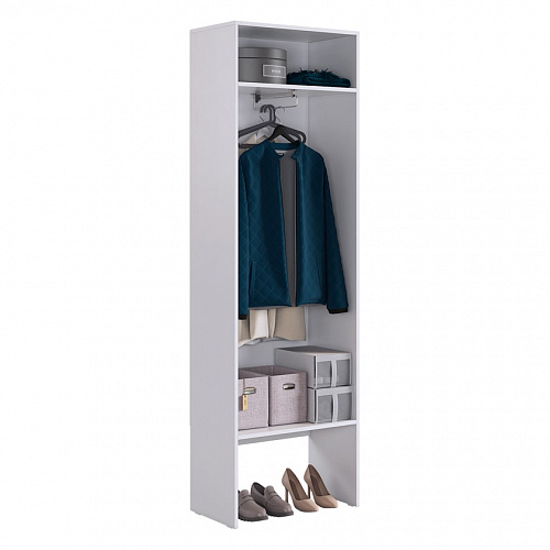 Шкаф двухдверный L600 Баско белое дерево