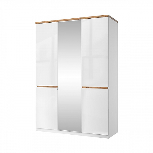 Шкаф TAURUS 3DG HZ Белый/Дуб вотан