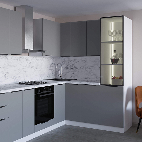 Фасад со стеклом из алюминиевого профиля (ПН450) 446х1298мм